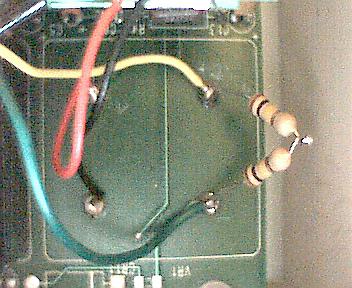 Photo of optional bleeder resistors.